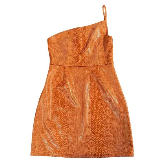 Urban Outfitters Women's Faux Snakeskin One Shoulder Dress Size M - Picture 1 of 6